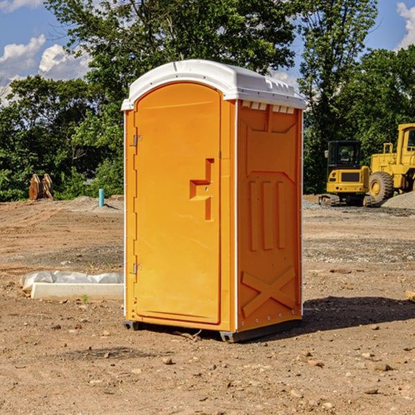 how often are the portable restrooms cleaned and serviced during a rental period in Centralia Iowa